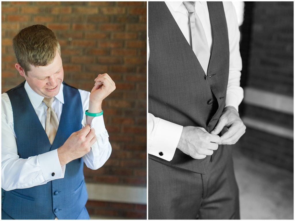 Groom Getting Ready | Marcus Community Center Wedding near Sioux City, Iowa by Jessica Brees Photography
