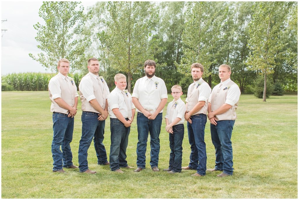 Bridal Party Portraits | Wedding in Spencer, Iowa shot by Jessica Brees Photography