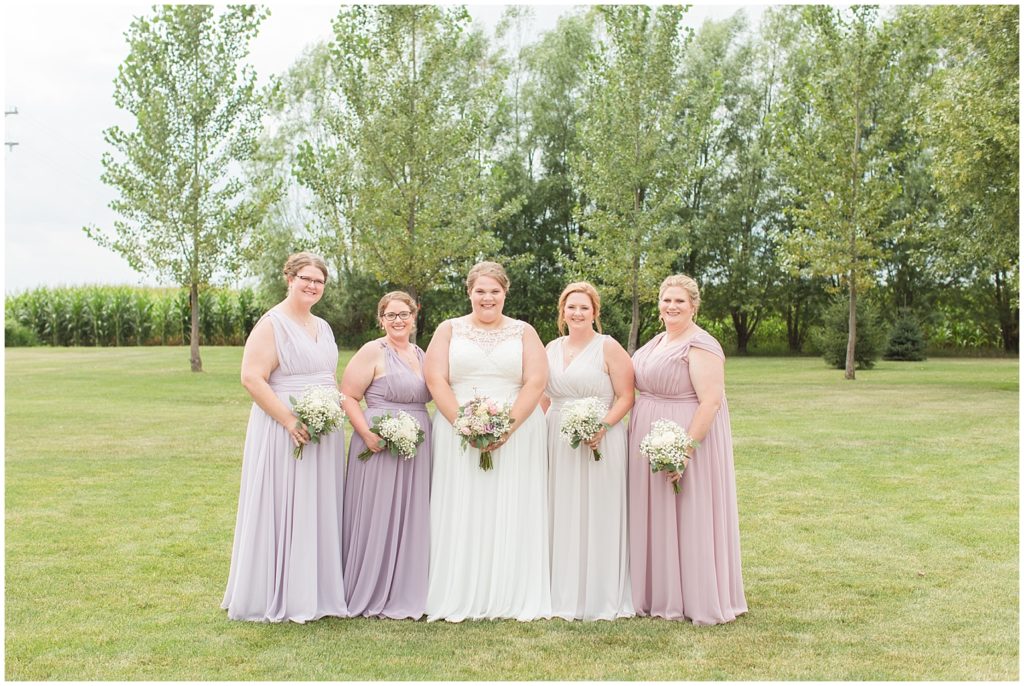 Bridal Party Portraits | Wedding in Spencer, Iowa shot by Jessica Brees Photography