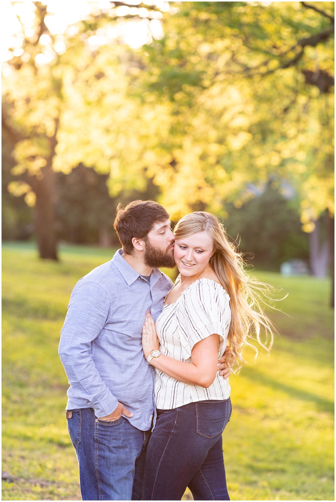 Colorful Spring Engagement Session | Engagement Portraits in Sioux City, Iowa shot by Jessica Brees Photography