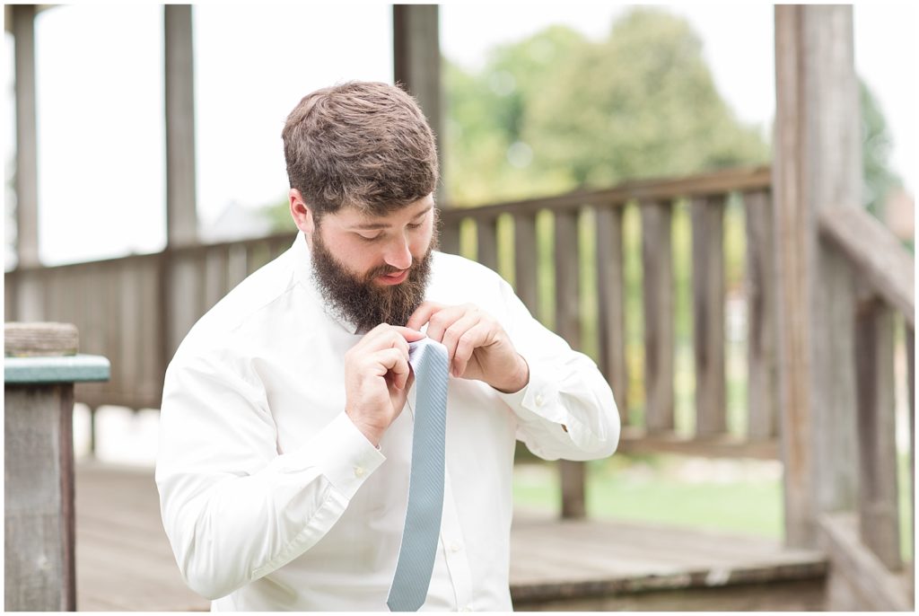 Groom Getting Ready | Wedding in Cherokee, Iowa shot by Jessica Brees Photography