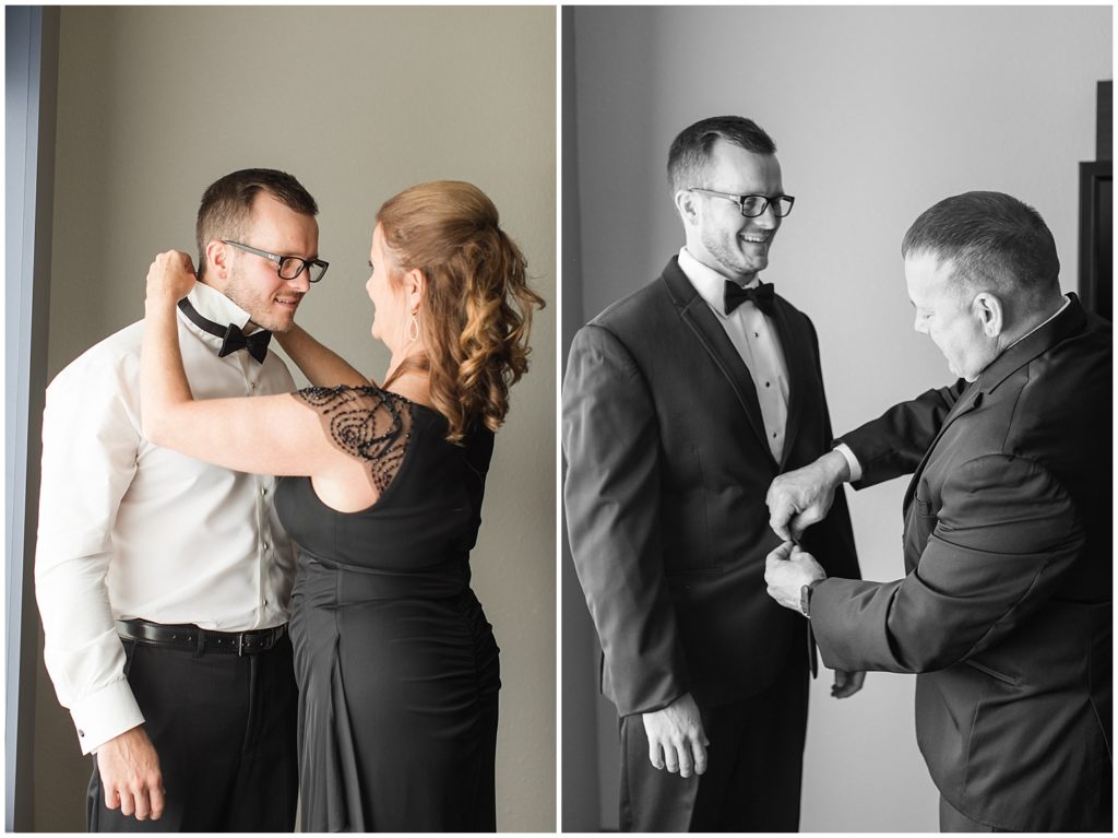 Groom Getting Ready | Wedding in LeMars, Iowa shot by Jessica Brees Photography | LeMars Wedding Photographer