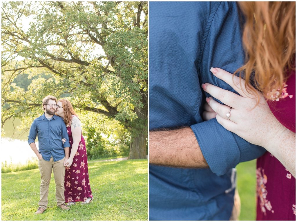 Engagement photos at Bacon Creek Park shot by Jessica Brees, Sioux City Iowa engagement and wedding photographer