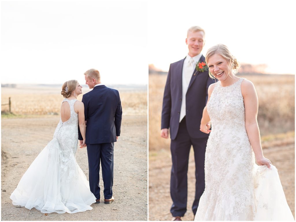 Bride and groom portraits shot by Jessica Brees, Sioux City Iowa engagement and wedding photographer