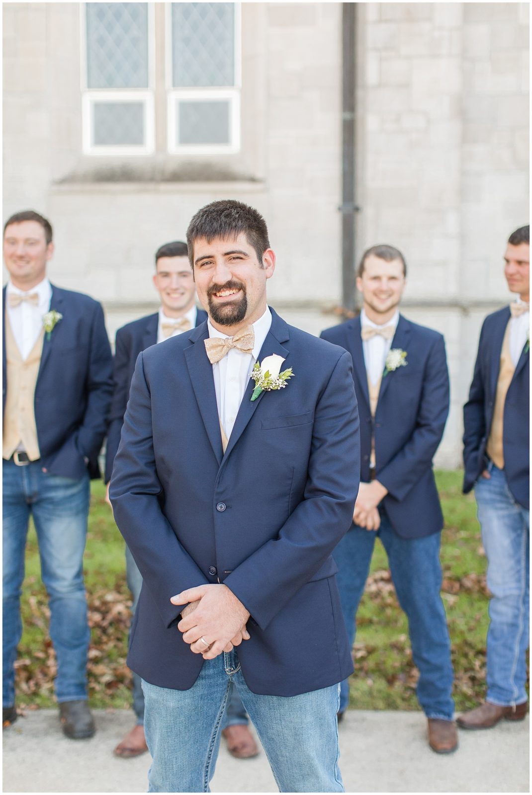 Bridal Party Portraits at Mamrelund Church in Stanton, Iowa shot by Jessica Brees, Sioux City Iowa engagement and wedding photographer