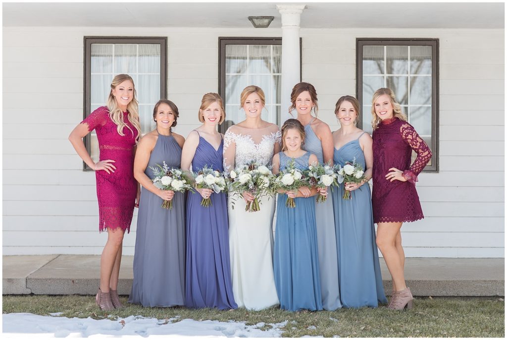 Bridal Party Portraits, shot by Jessica Brees, photographer and videographer near Sioux City, Iowa