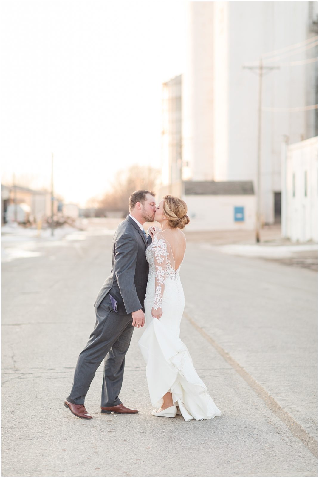 Wedding sunset portraits, shot by Jessica Brees, photographer and videographer near Sioux City, Iowa