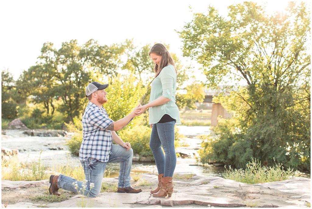 Falls Park Engagement Photos shot by Jessica Brees Photography | Jessica is a photographer and videographer near Sioux City, Iowa