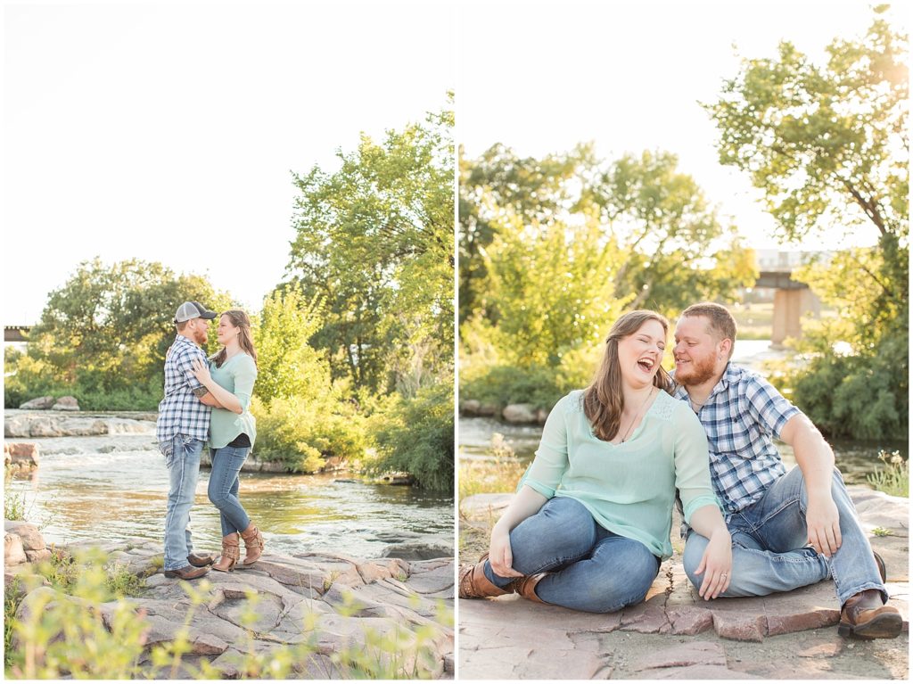 Falls Park Engagement Photos shot by Jessica Brees Photography | Jessica is a photographer and videographer near Sioux City, Iowa
