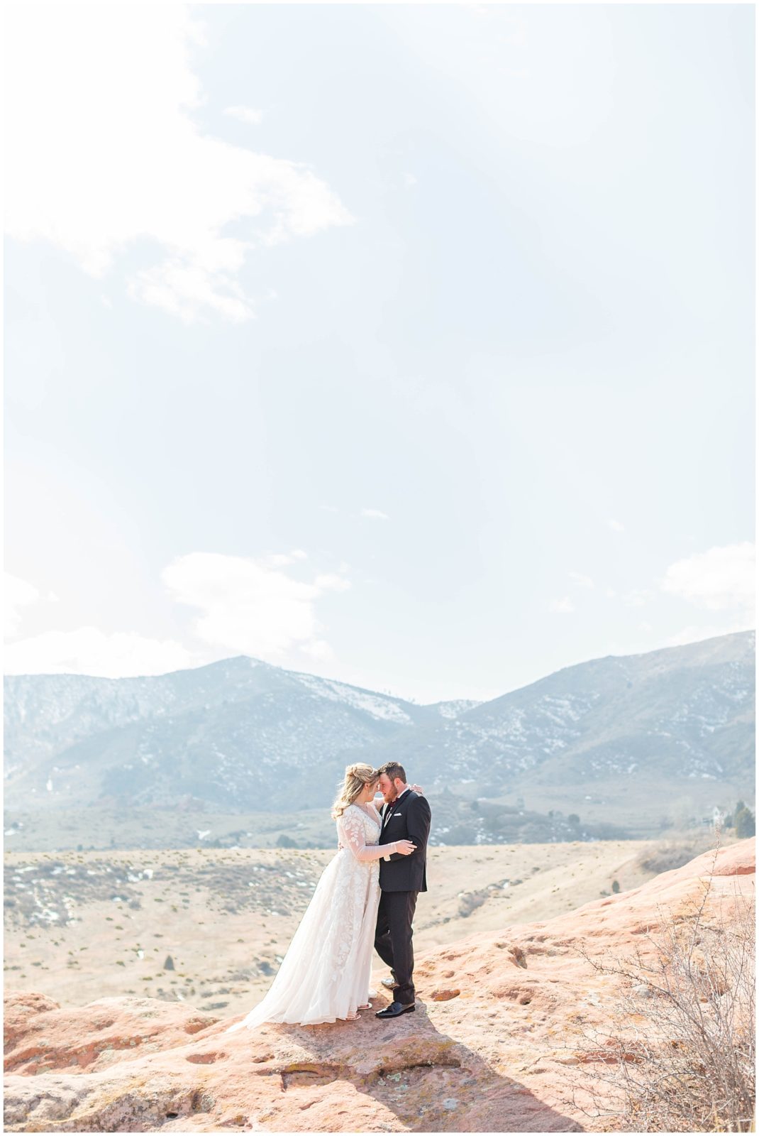 Bride and groom first look in the foothills by Jessica Brees, Littleton Wedding Photographer and Videographer