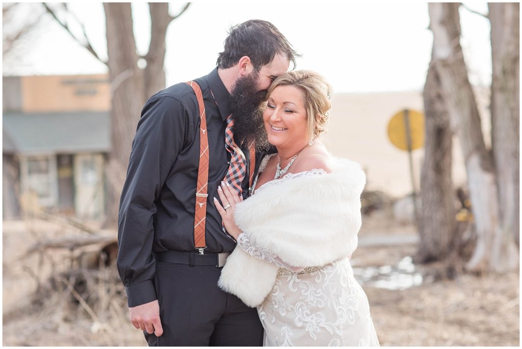 Bride and Groom Portraits | The Red Barn Wedding in Kingsley, Iowa shot by Jessica Brees Photo & Video
