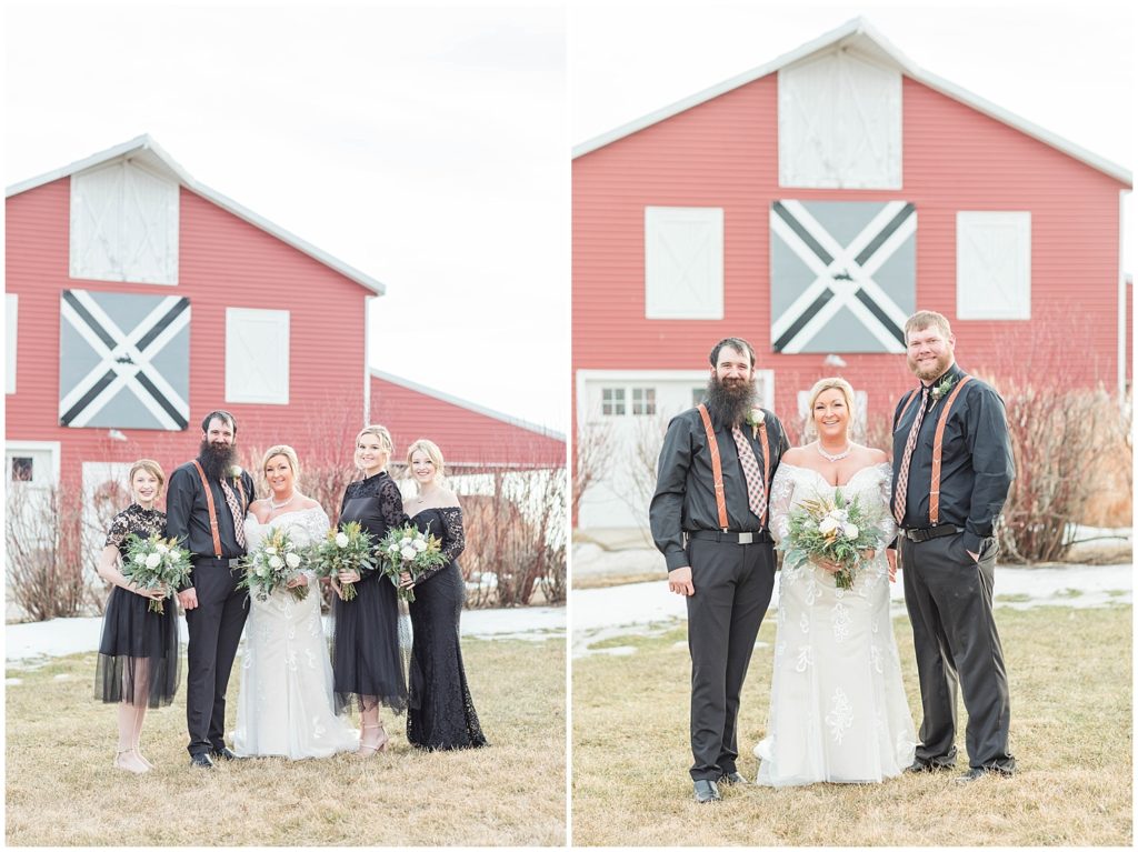 Bridal Party Portraits | The Red Barn Wedding in Kingsley, Iowa shot by Jessica Brees Photo & Video