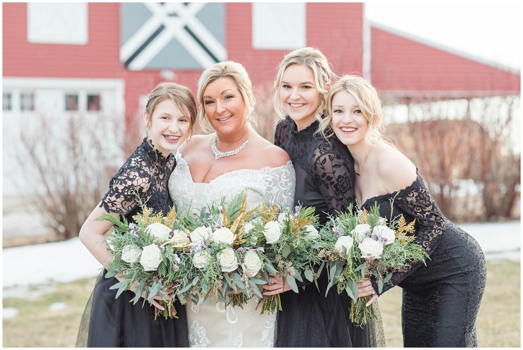 Bridal Party Portraits | The Red Barn Wedding in Kingsley, Iowa shot by Jessica Brees Photo & Video