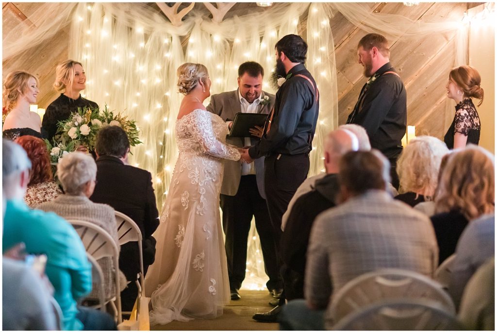 Ceremony | The Red Barn Wedding in Kingsley, Iowa shot by Jessica Brees Photo & Video