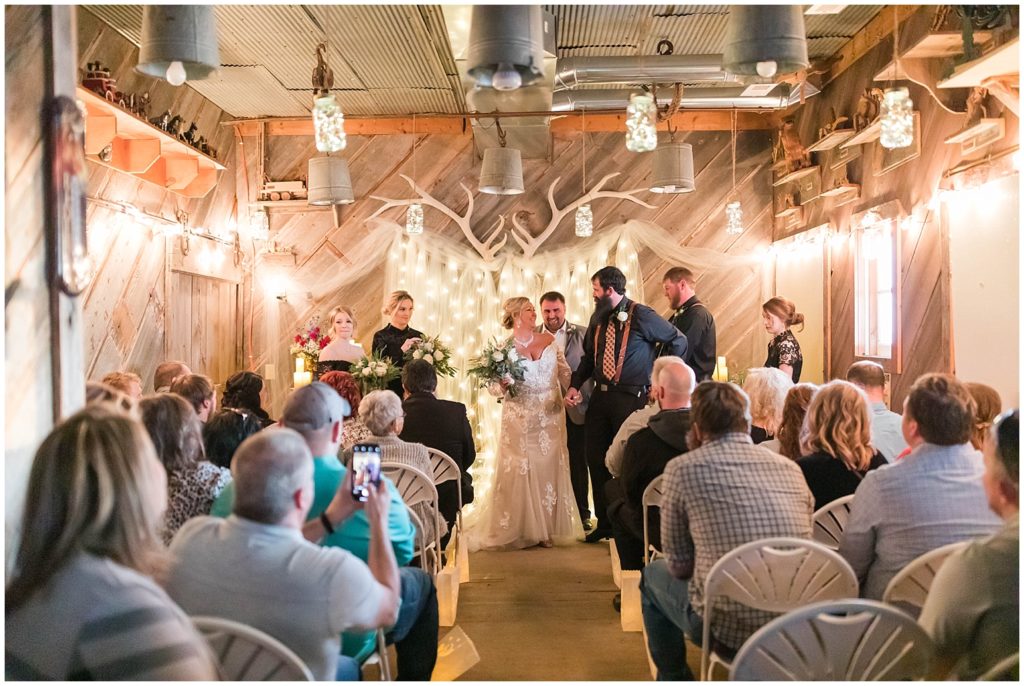 Ceremony | The Red Barn Wedding in Kingsley, Iowa shot by Jessica Brees Photo & Video