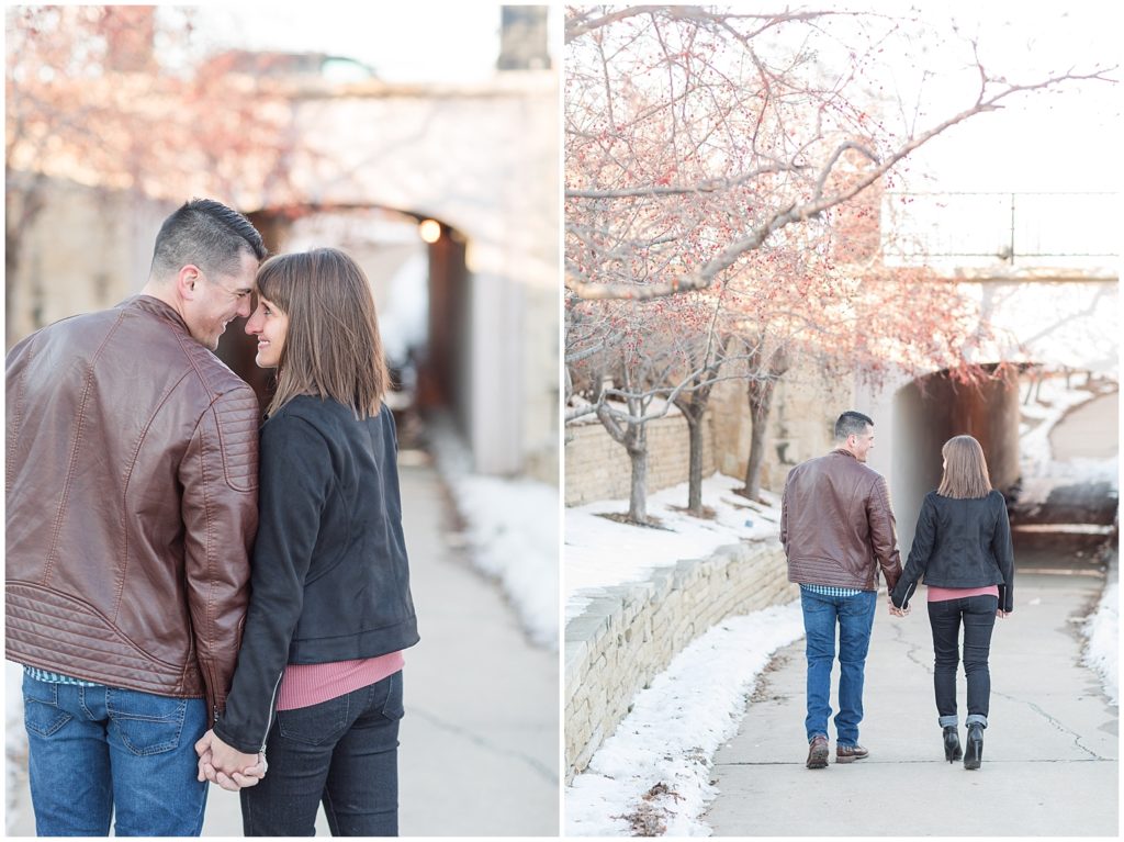Daniel & Kara’s Downtown Sioux City & Adams Nature Reserve Engagement Photos shot by Jessica Brees, photographer and videographer near Sioux City, Iowa