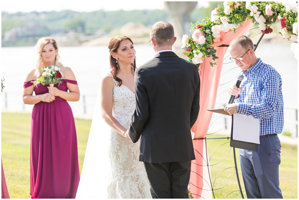 Riverfront Wedding Ceremony | Marriott Riverfront Wedding in South Sioux City, Nebraska shot by Jessica Brees Photo & Video