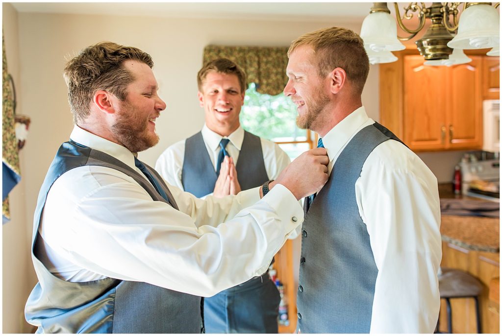 Groom Getting Ready | Avalon Ballroom Wedding in Remsen, IA shot by Jessica Brees Photo & Video