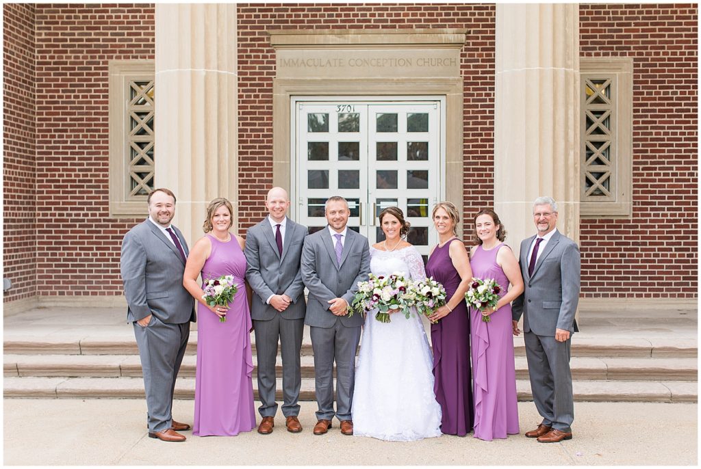 Bridal Party Portraits | Wedding At Sioux City Country Club shot by Jessica Brees Photo & Video