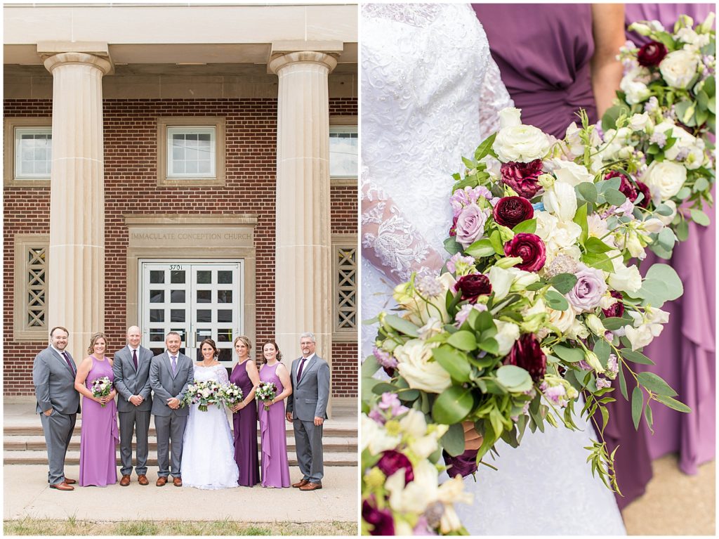 Bridal Party Portraits | Wedding At Sioux City Country Club shot by Jessica Brees Photo & Video