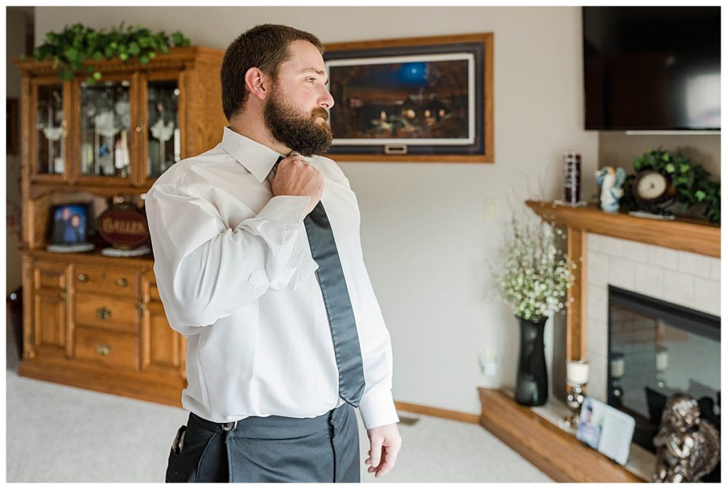Groom Getting Ready | Des Moines Wedding shot by Jessica Brees Photo & Video