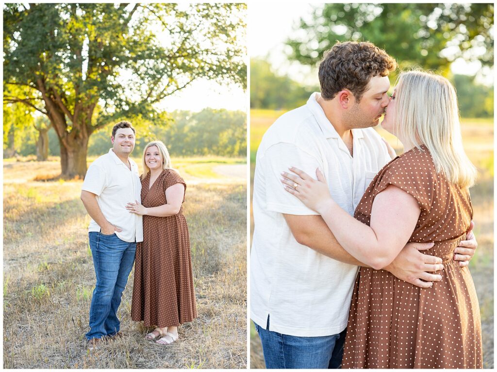 Sioux City Engagement Photos at Adams Nature Preserve with Dog