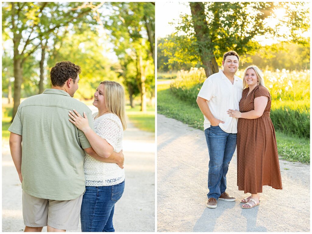Sioux City Engagement Photos at Adams Nature Preserve with Dog