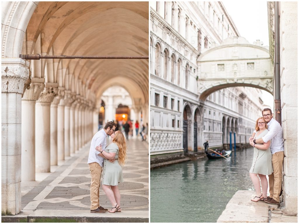 iowa wedding photographer shooting an engagement session in venice italy