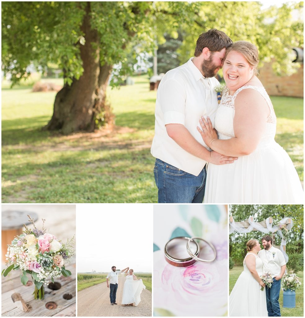 Beautiful August Wedding with Pastel Details | Wedding in Spencer, Iowa shot by Jessica Brees Photography