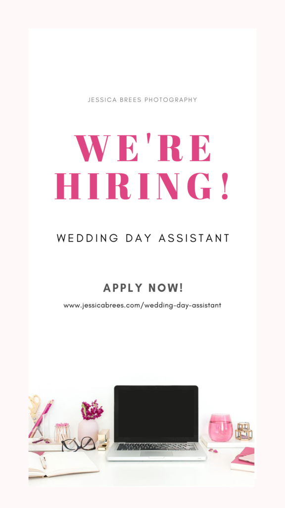 Sioux City Wedding Photographer hiring permanent wedding day assistant