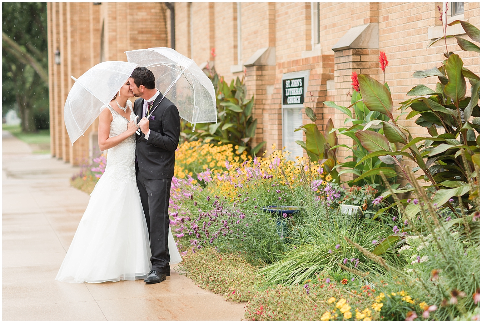 Rainy Day Bride and Groom Portraits | Prairie Winds Event Center Wedding in Orange City, Iowa shot by Jessica Brees Photo & Video