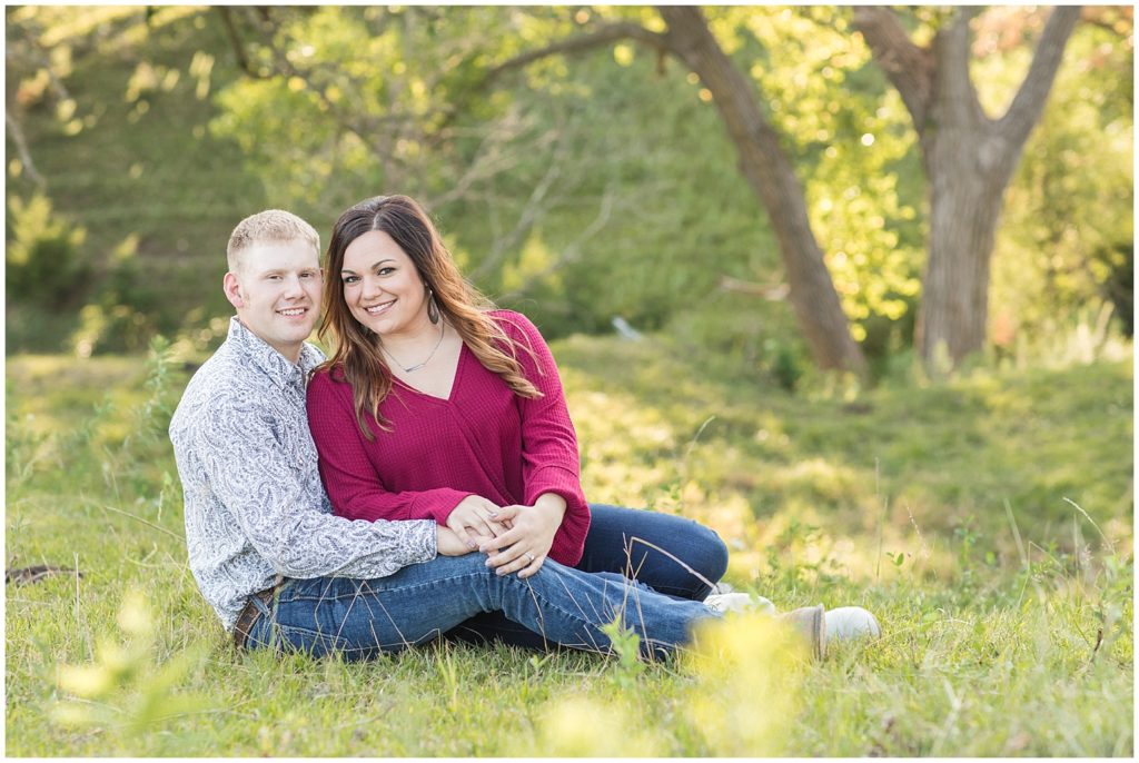 Engagement photos near Cherokee, Iowa shot by Jessica Brees, Sioux City Iowa photographer and videographer