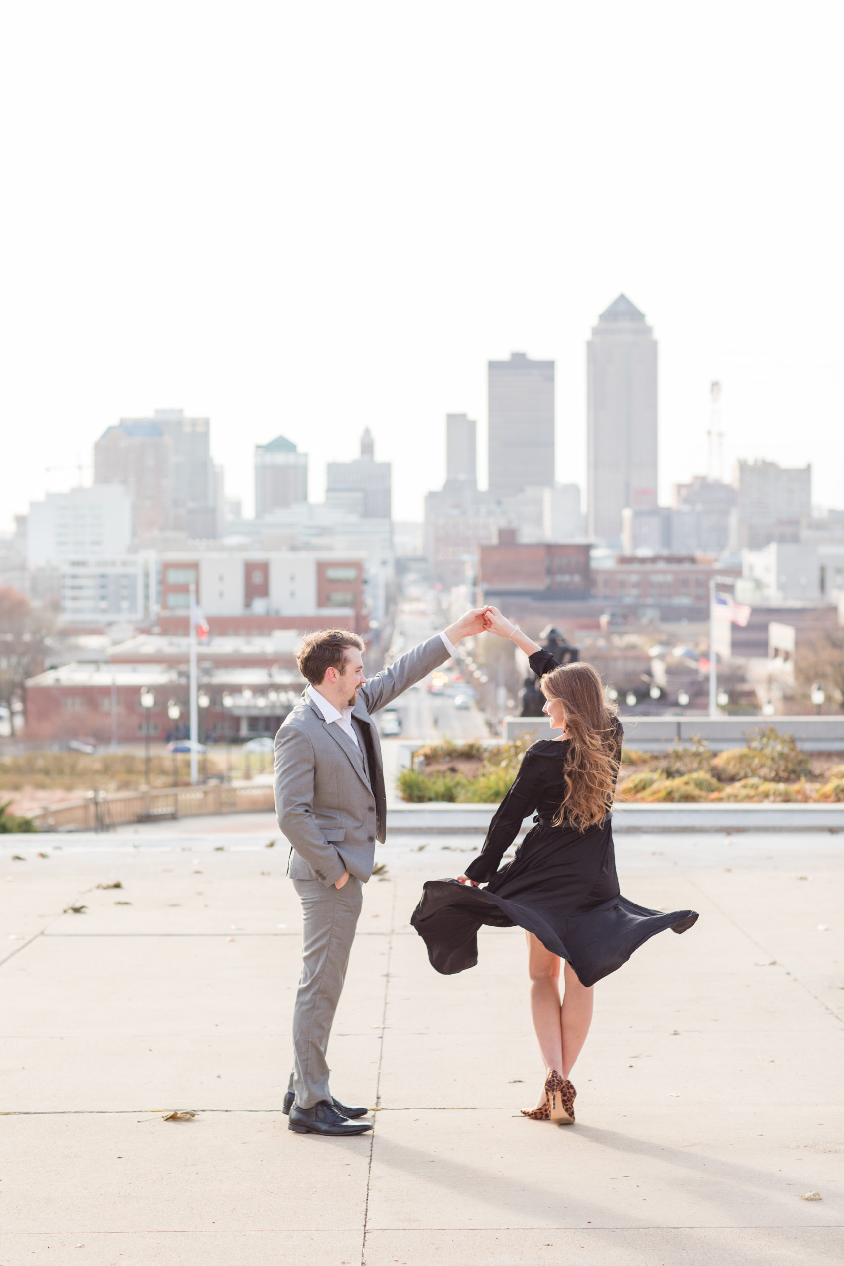 State Capital Engagement Des Moines Iowa shot by Jessica Brees Photography & Videography