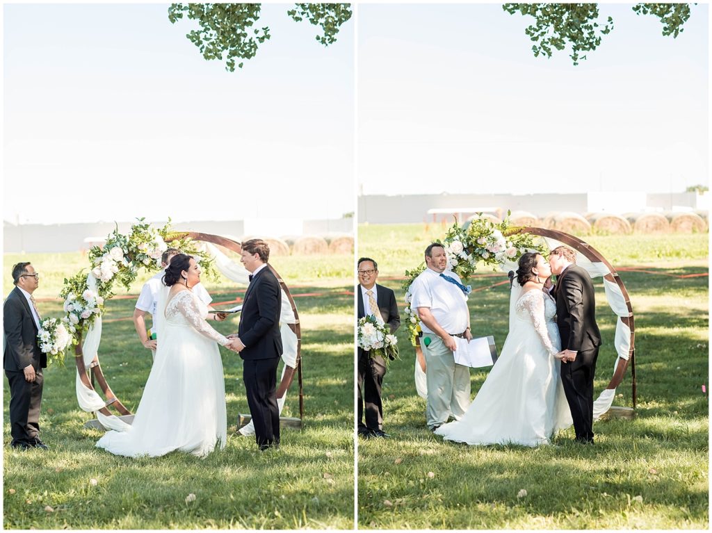 Intimate Wedding Ceremony | Koffie Knechtion Wedding in South Sioux City, Nebraska shot by Jessica Brees Photo & Video