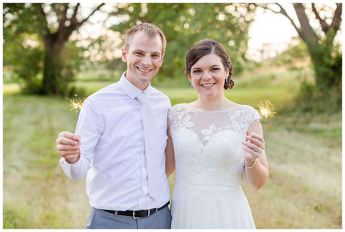 Bride and Groom Sunset Portraits | Fort Dodge Wedding shot by Jessica Brees Photo & Video